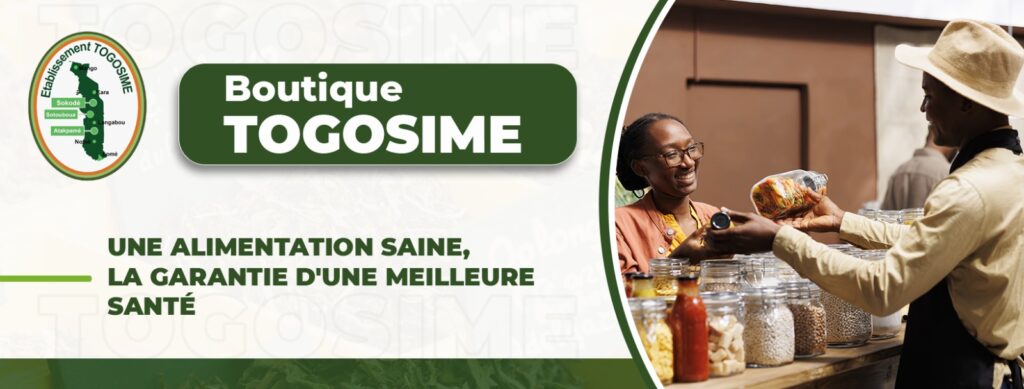 Affiche illustrative de nos produits locaux frais et naturels à la boutique TOGOSIME